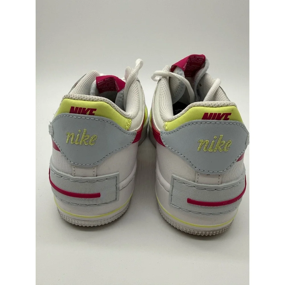 Nike Air Force 1 Shadow White Siren Red‎ Volt Sneakers FQ8885-100 Womens 8.5